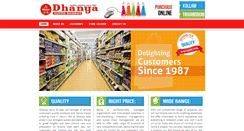 Desktop Screenshot of dhanyasupermarket.com